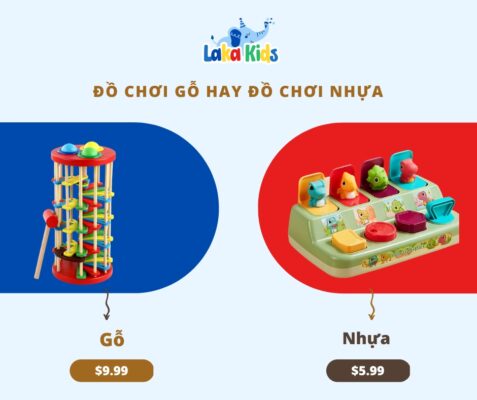 Nên chọn đồ chơi gỗ hay nhựa lakakids